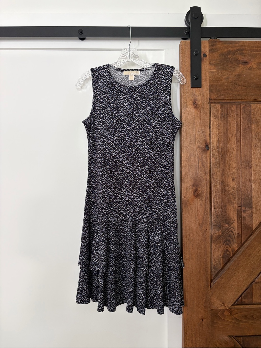 michael kors sleeveless floral tiered dress